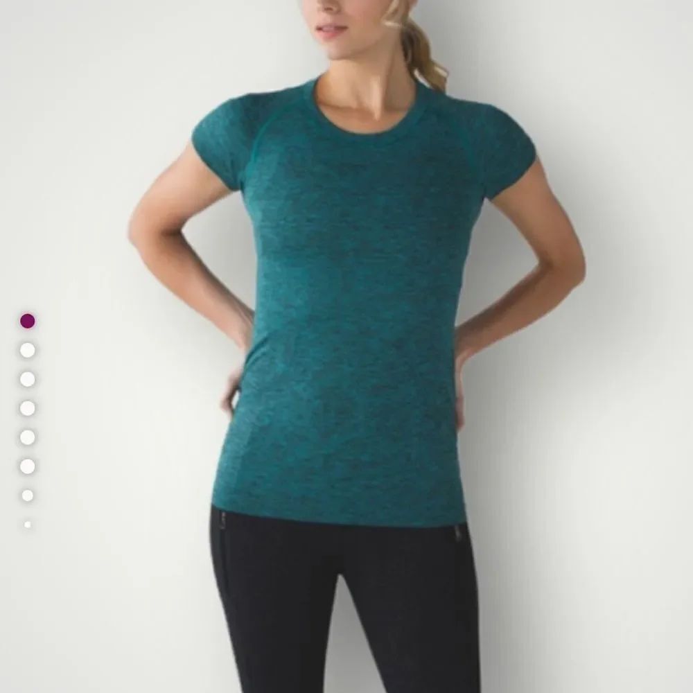 Lululemon Swiftly Tech Short Sleeve Tee Heathered Peacock Green